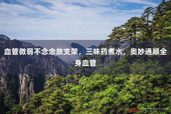 血管微弱不念念放支架，三味药煮水，奥妙通顺全身血管